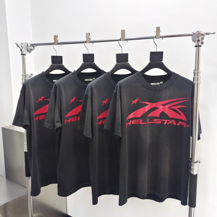 [Big & Tall for weights up to 260 lbs]1:1 quality version All Red Logo Washed version Tee with NFC tag