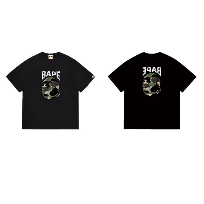 Colorful sketch ape head initial print T-shirt 2 colors 29060630