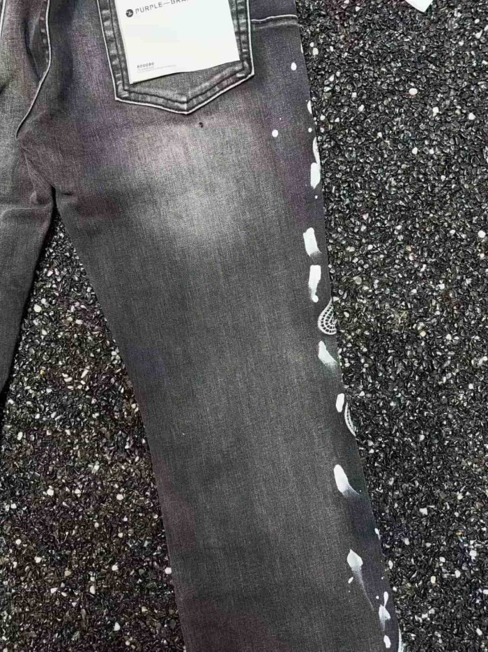 1:1 quality version Side Bone Fishnet Embroidery Ripped Flared Jeans 29080663