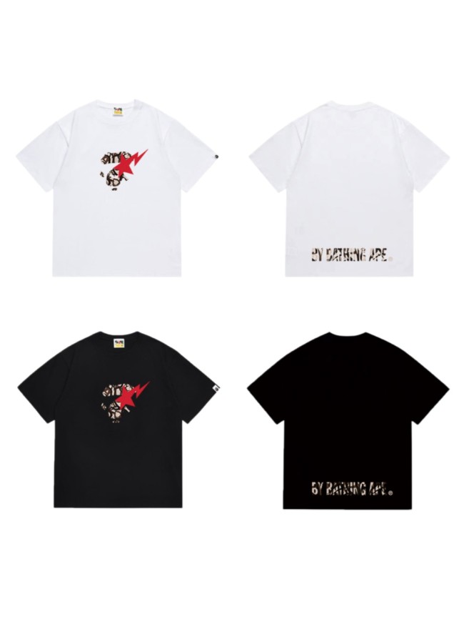 Camo Ape Head Red Star Lightning Print T-Shirt 2 colors 29051332