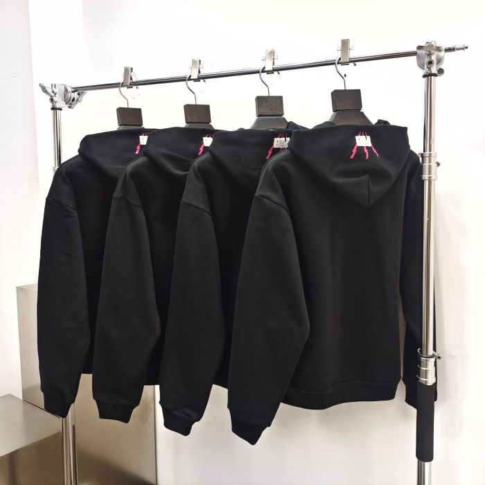 1:1 quality version SP 555 printed Black Hoodie & Pants set