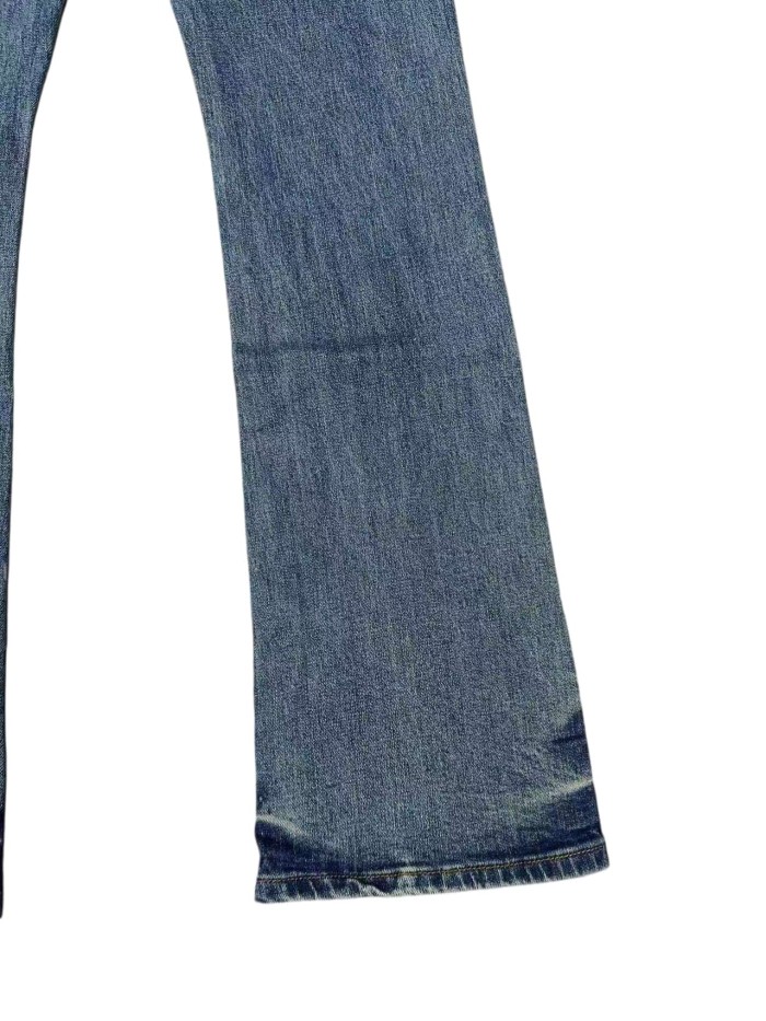 1:1 quality version Side Crystal Rivet Bootcut Jeans 28920259