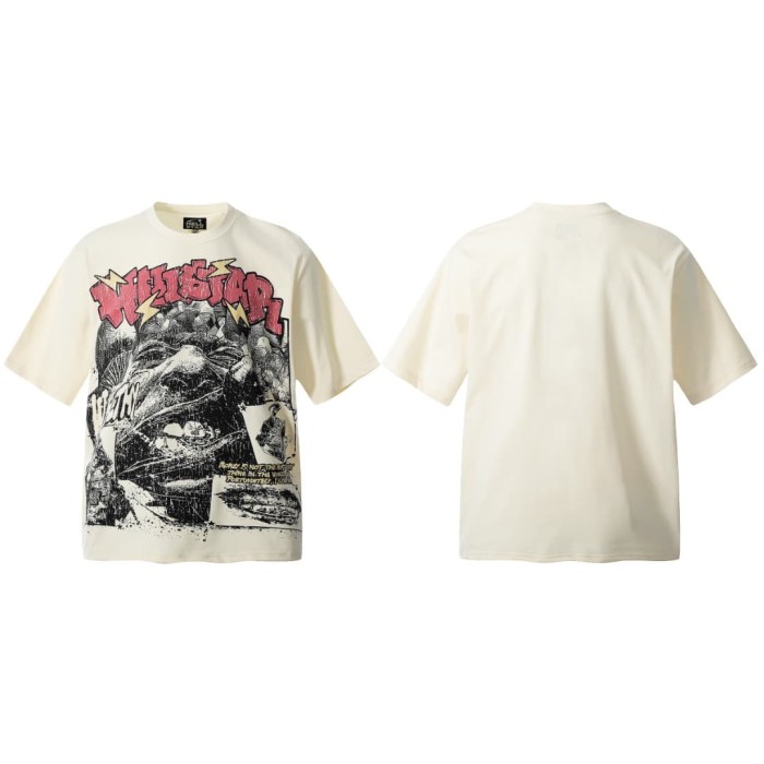 Money-Worshipping Sketch Portrait Print Washed Tee 29090167