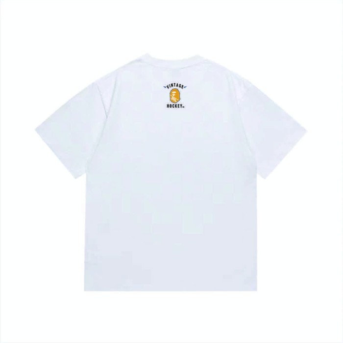 Ape man monkey playing ice hockey print T-shirt 2 colors 29062823