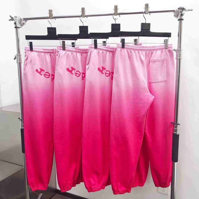 [Big & Tall for weights up to 220 lbs]1:1 quality version Red Pink Dip Dye Print Hoodie & Pants Set 29033218