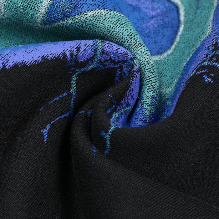 Lightning Skull Cross Print Hoodie 28748600