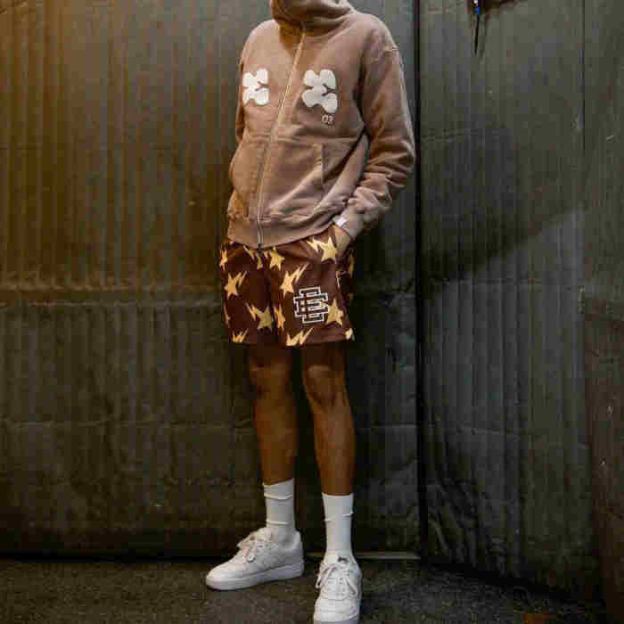 1:1 quality version  All-over Lightning Star Logo Print Shorts 6 colors