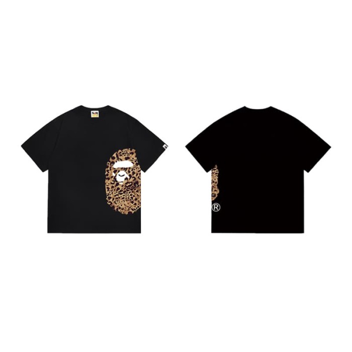 Leopard print ape head short sleeved  print T-shirt 2 colors 29053575