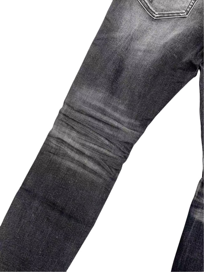 1:1 quality version Wall Crack Style Ripped Visible Stitching Jeans 28761308