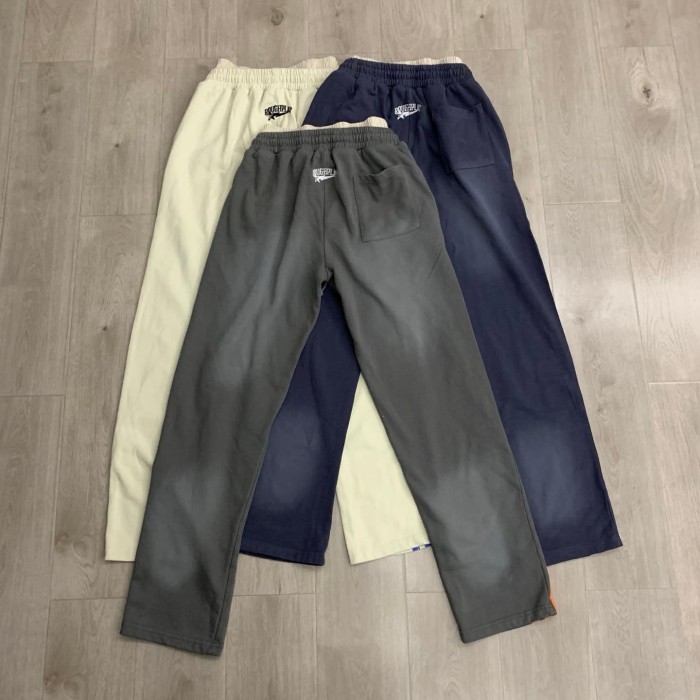 Double Waistband Side Stripe Print Gradient Washed Sweatpants 3 colors 29068989