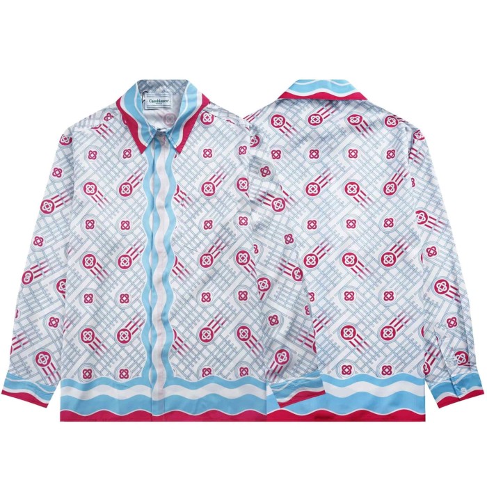 Bright Pattern Resort Style Printed Long Sleeve Shirt 55 colors 29105585