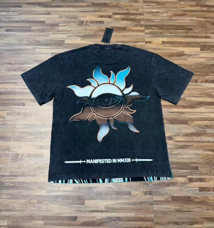 Face-Covering Statue of Liberty Print Washed Tee 2 colors 29098148
