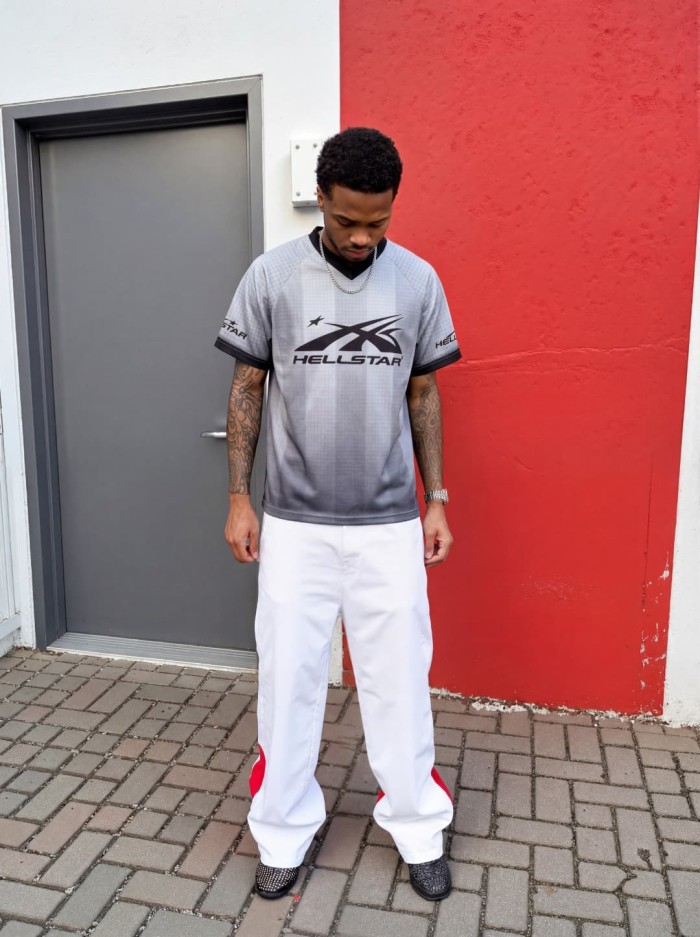 Gray Tone Skull Mesh Jersey Tee 29043144