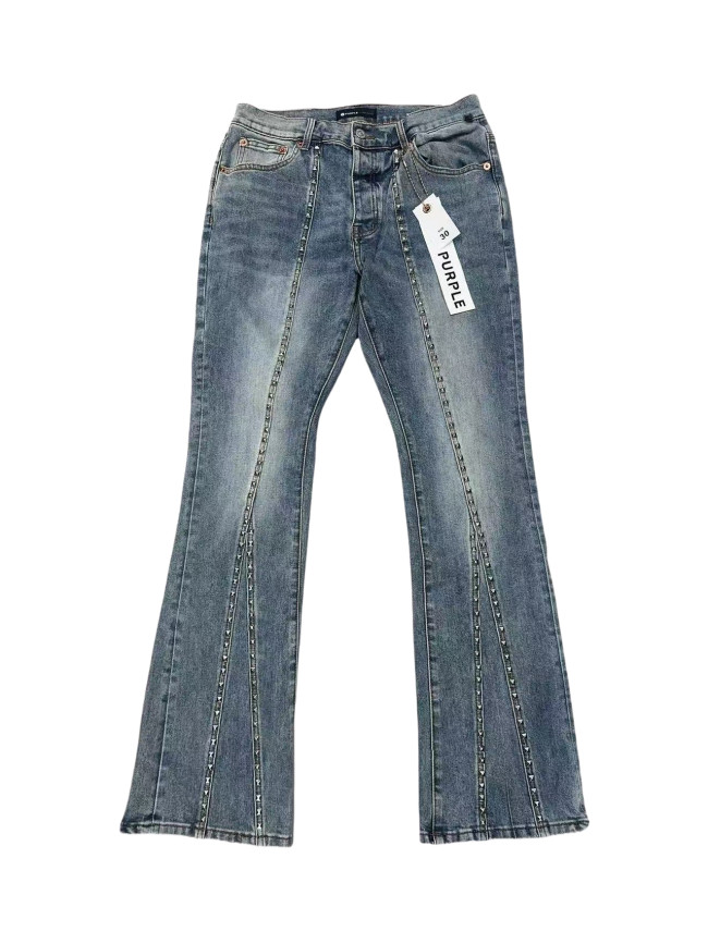 1:1 quality version Mid-line small drill flared Jeans 28468712