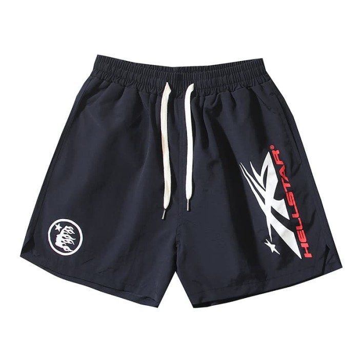 Color Block Letter Star Logo Print Nylon Shorts 29035471