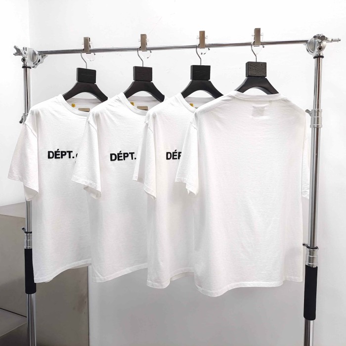 [Big & Tall for weights up to 220 lbs]1:1 quality version Flocked French Text White Print Tee 29033206