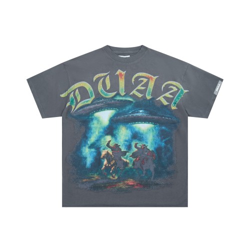 UFO Cowboy Rhinestone Print Washed Tee 28930931