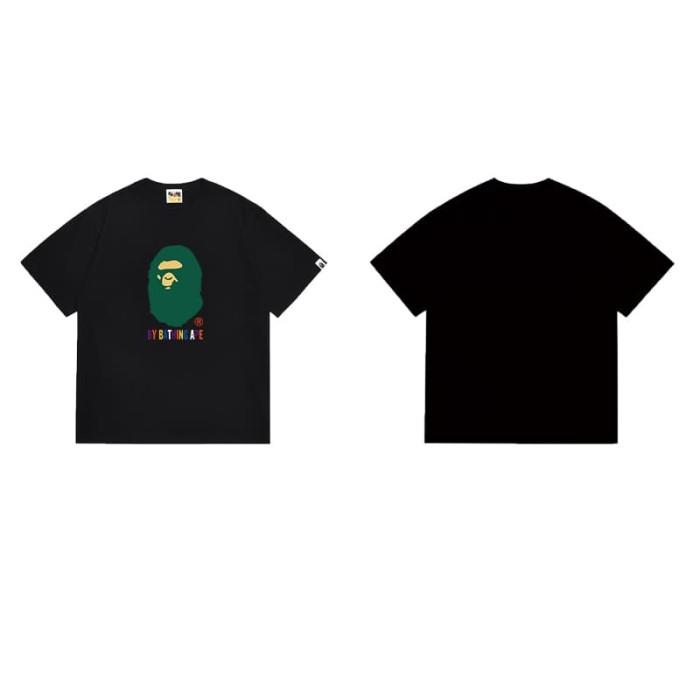 Colorful letter green ape print T-shirt 2 colors 29062694