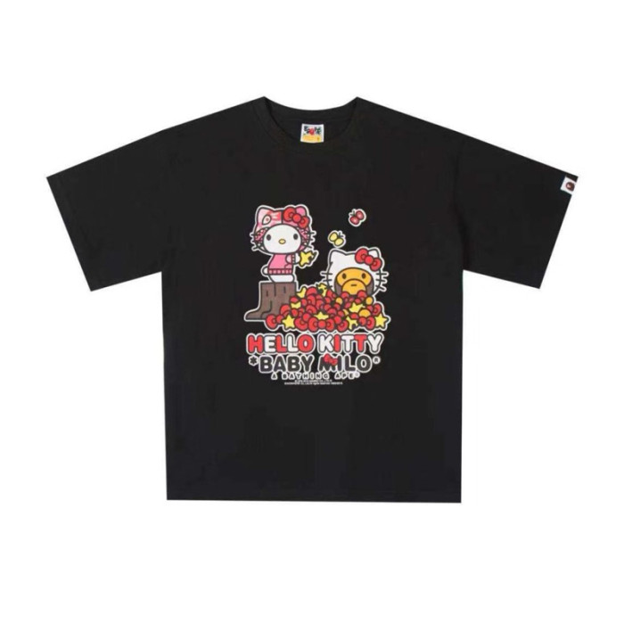 28199410 Hello Kitty & BABY MILO & Tom and Jerry Cartoon Collaboration printed tee 60 colors