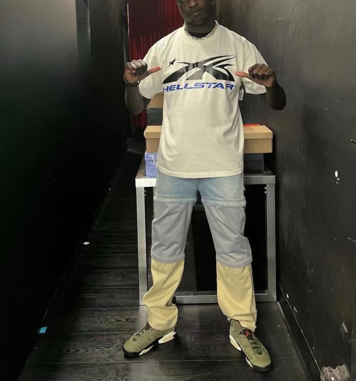 [Big & Tall for weights up to 260 lbs]1:1 quality version HS Black and Blue Logo Tee with NFC tag