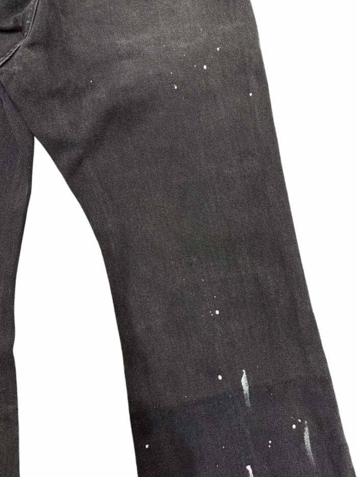 1:1 quality version  high street style black and grey vintage-style  jeans 29032878