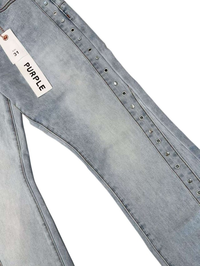 1:1 quality version Vertical Rivet Spliced Vintage Flared Jeans 29080667