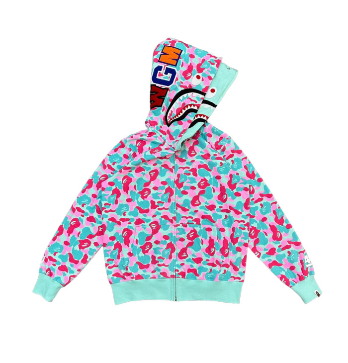 1:1 quality version 28367278 Miami 4th Anniversary Camouflage Double Hooded Zipper Hoodie