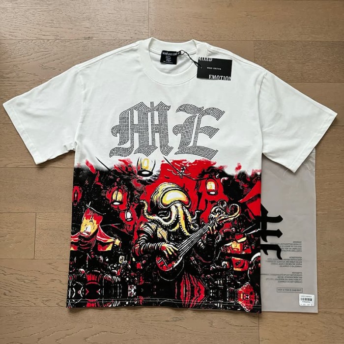 Dark Rock Octopus Man Rhinestone Print Tee 2 colors 29105625