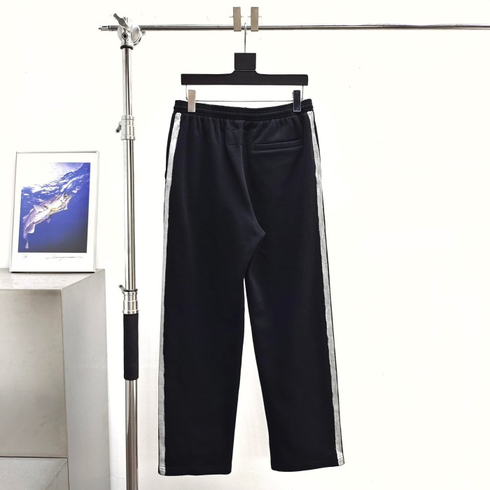 [Big & Tall for weights up to 220 lbs]1:1 quality version Silver Brush Rhinestone Black Hoodie & Pants Set 28893166
