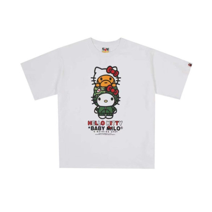 28199410 Hello Kitty & BABY MILO & Tom and Jerry Cartoon Collaboration printed tee 60 colors