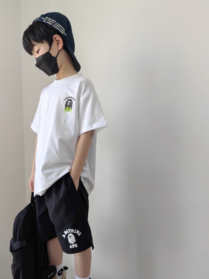 Co-branded Ape Head Graffiti Signature Print T-Shirt for Kids 2 colors 29006334