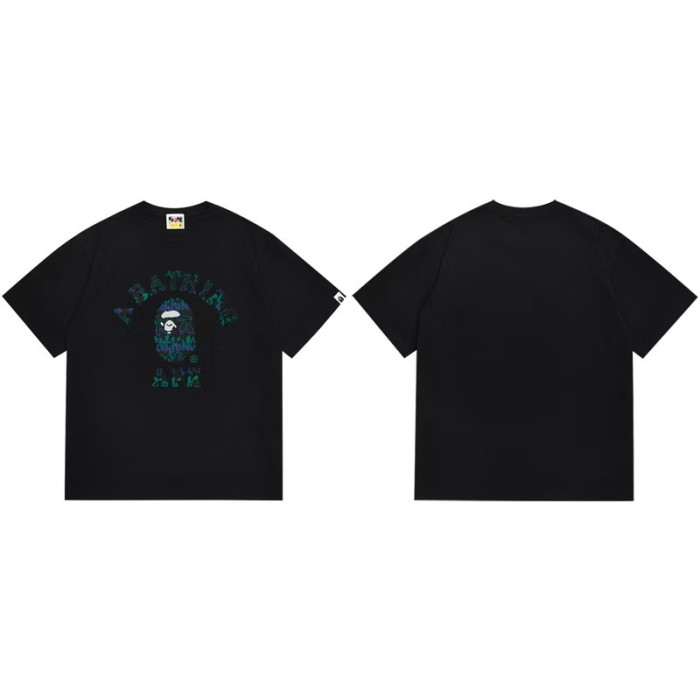 Digital Badge Cartoon Pattern Printed Ape Head Tee 16 colors