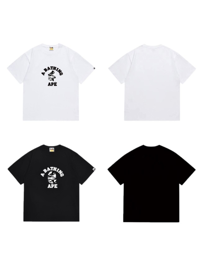 Ape Head A BATHING APE College Logo Print T-shirt 2 colors 29060375