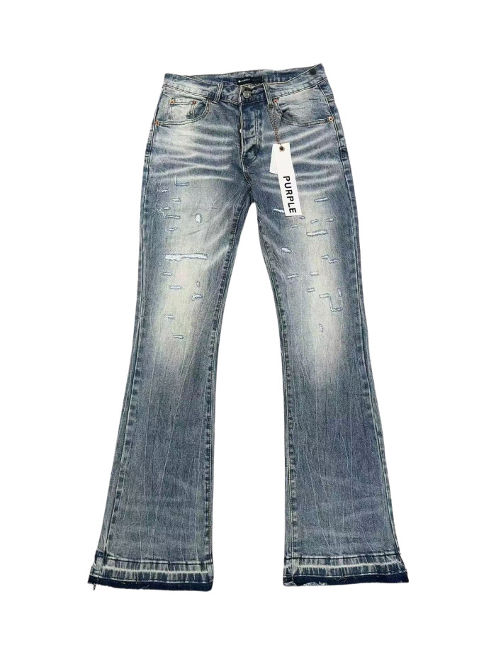1:1 quality version Irregular Small Holes Flared Jeans 28485583
