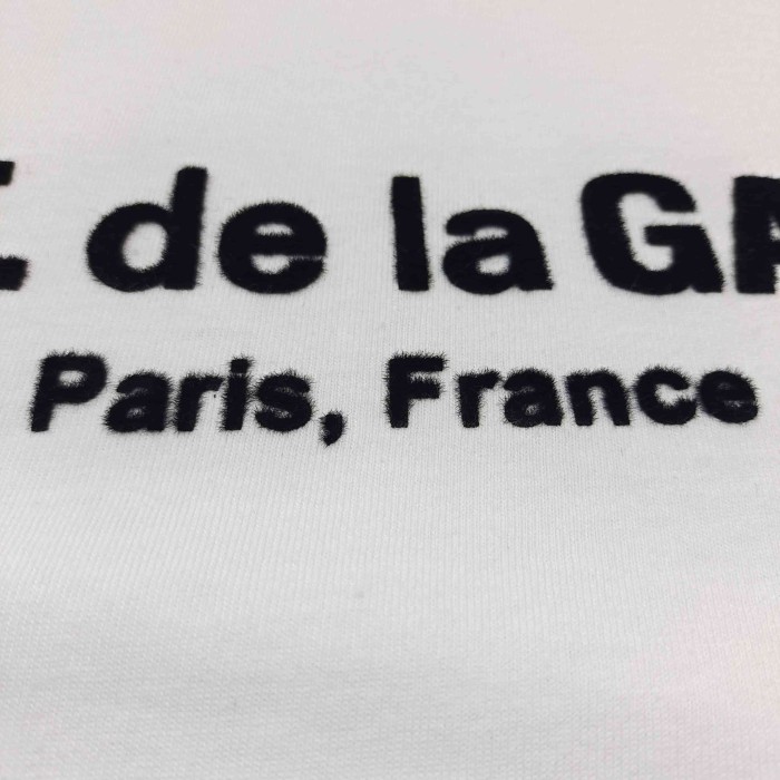 [Big & Tall for weights up to 220 lbs]1:1 quality version Flocked French Text White Print Tee 29033206