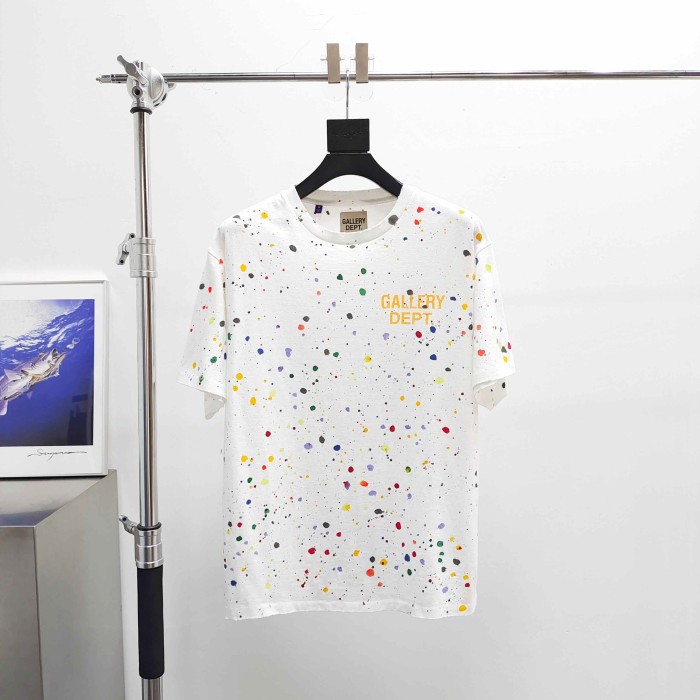 [Big & Tall for weights up to 220 lbs]1:1 quality version Colorful Splatter Graffiti Print Tee 29045591