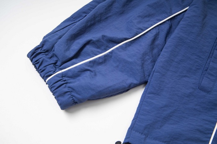 Lightweight Nylon Windbreaker with Reflective Piping & Elastic Cuffs Jacket 29077486