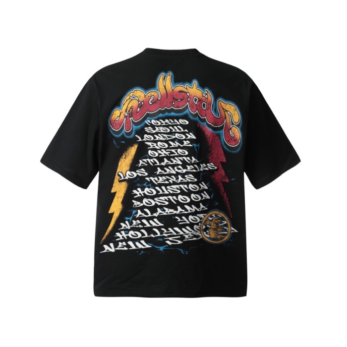 Lightning Rock Lips Print Washed Tee 29092387