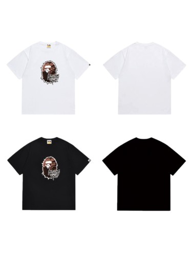 Vintage Distressed Ape Head Gothic Font Print T-Shirt 2 colors 29052455