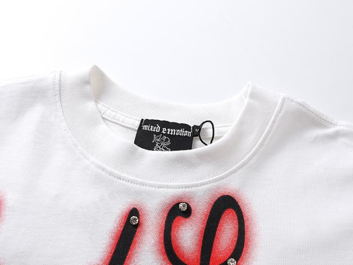 Flame Smudge Angel Rhinestone Print Tee 29105631