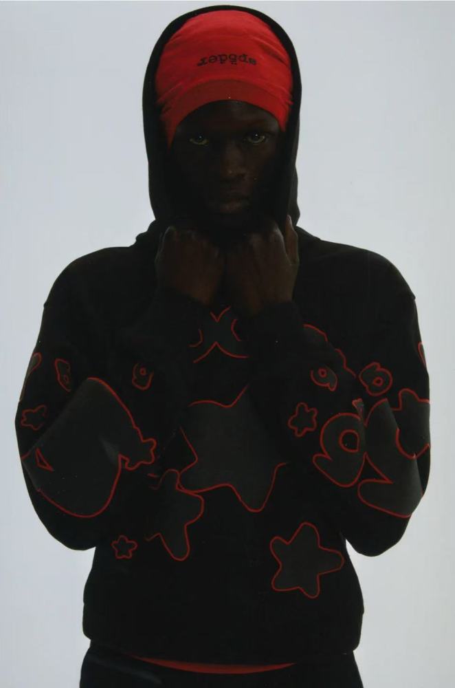 1:1 quality version Black-Letter Red-Border Logo Printed Hoodie 28512689