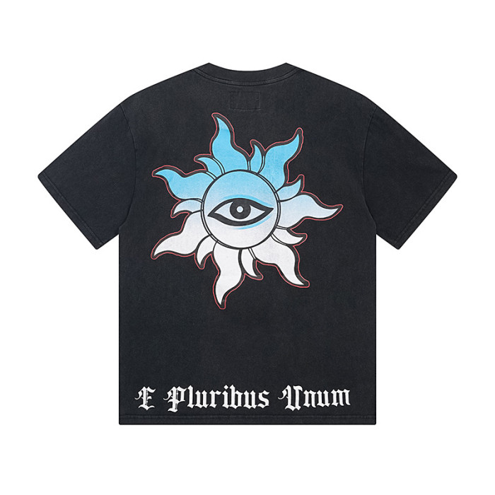 Miami Sports Car All-Seeing Eye Black Distressed Short-Sleeve T-Shirt 29044777