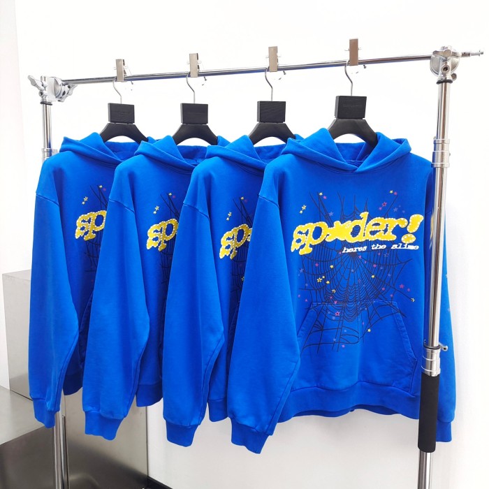 1:1 quality version Gold Letter Spider Hoodie & Pants Set