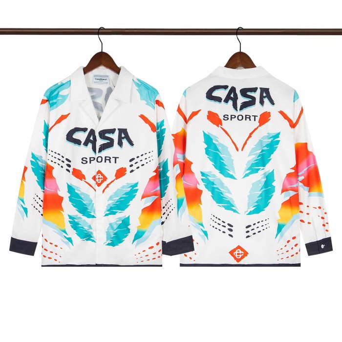 Oil Painting Texture Resort Style Printed Long Sleeve Shirt 41 colors 29105584
