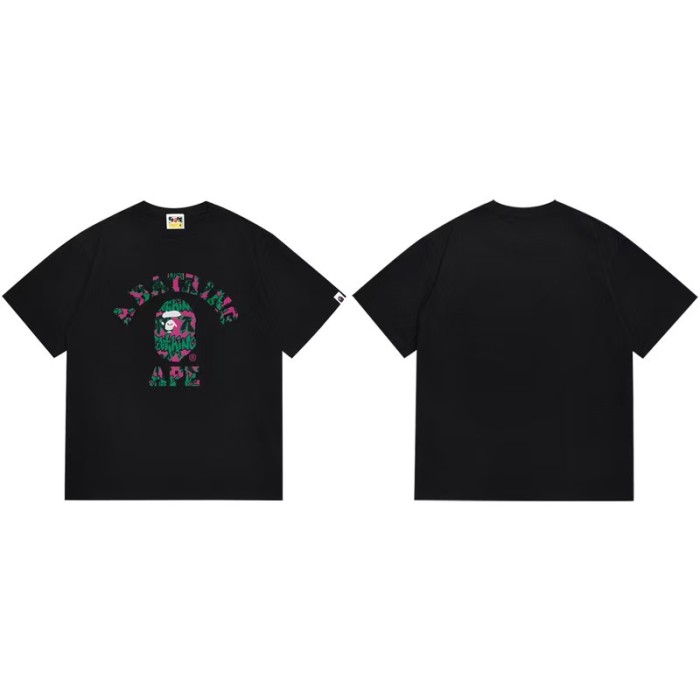 Digital Badge Cartoon Pattern Printed Ape Head Tee 16 colors
