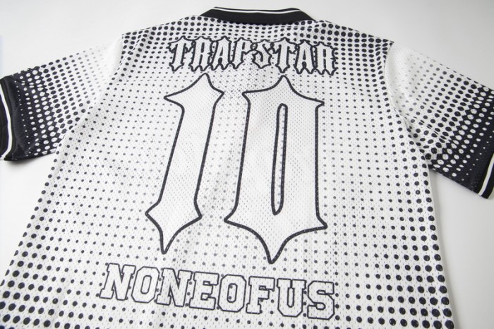 Oversized American Street Style Halftone Portrait Printed Polo Jersey T-Shirt 2 colors 29080780