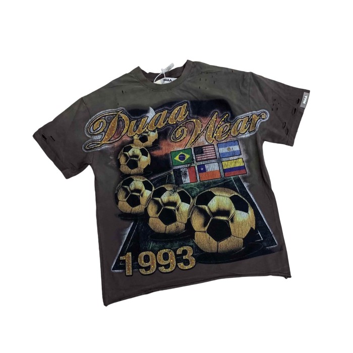 Football Distressed Rhinestone Print Washed Tee 28930932