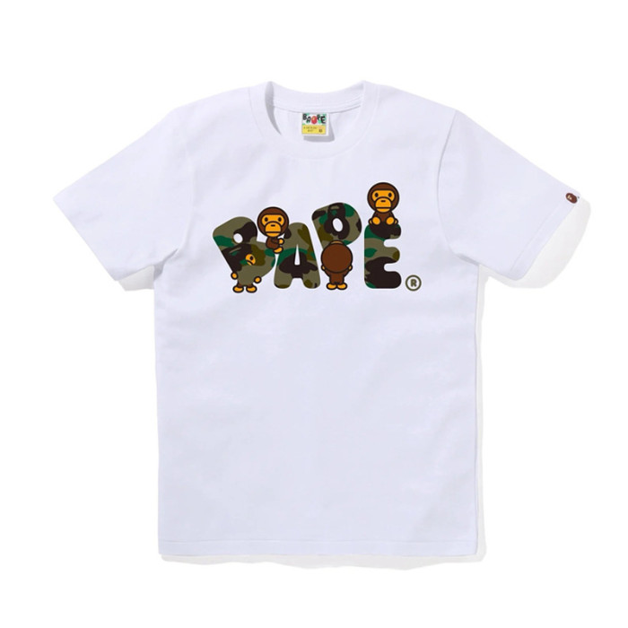 28233405 BABY MILO Camouflage Letter Ape Head Print tee 22 colors