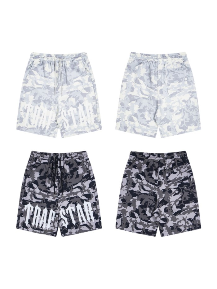 American Street Style Trapstar Camo Print Elastic Waist Shorts 2 colors 29080679