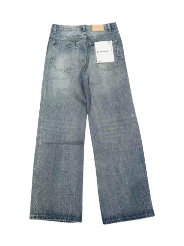 1:1 quality version Full-printed Rhinondiamond wide-leg jeans 28472485